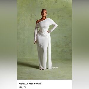 BBXBRAND VERELLA MESH MAXI — WHITE